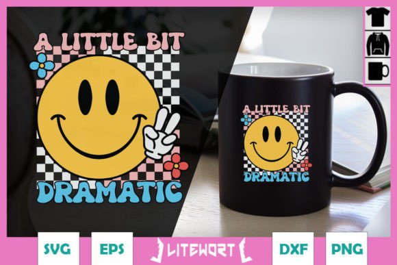 A Little Bit Dramatic Pink Retro SVG