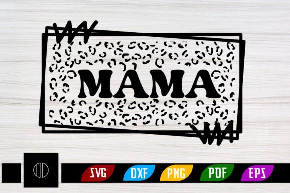 Leopard Mama Retro Svg Design