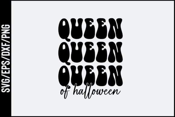 Queen of Halloween Retro Svg Design