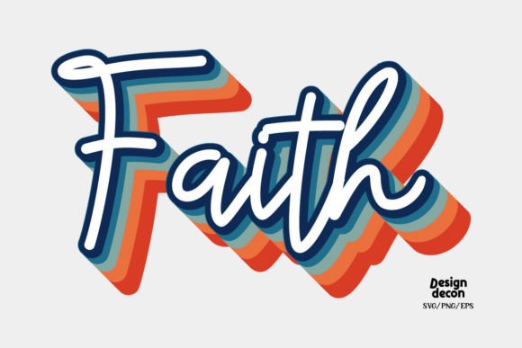 Reviewing Faith Word Retro SVG PNG